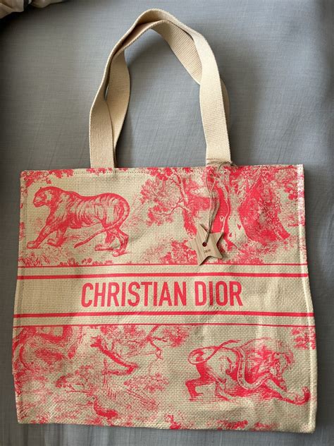 christian dior tote bag pink|christian dior canvas tote bag.